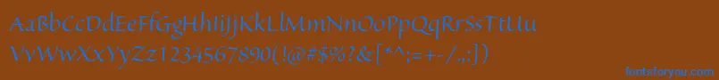 SanvitoproDisp Font – Blue Fonts on Brown Background