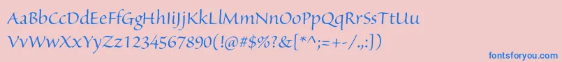 SanvitoproDisp Font – Blue Fonts on Pink Background