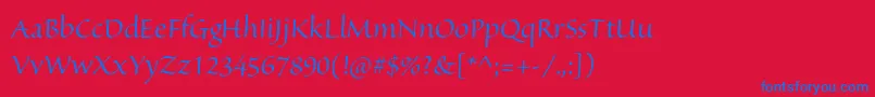 SanvitoproDisp-fontti – siniset fontit punaisella taustalla