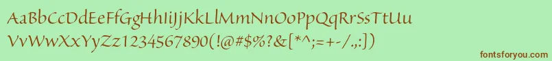 SanvitoproDisp Font – Brown Fonts on Green Background