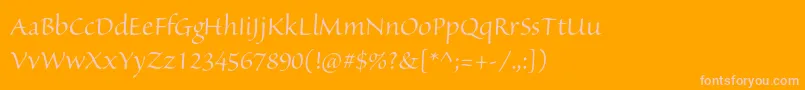 fuente SanvitoproDisp – Fuentes Rosadas Sobre Fondo Naranja