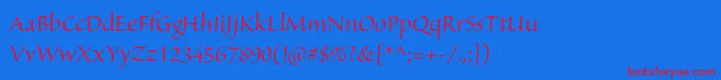 フォントSanvitoproDisp – 赤い文字の青い背景