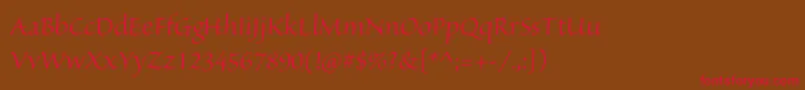 SanvitoproDisp Font – Red Fonts on Brown Background