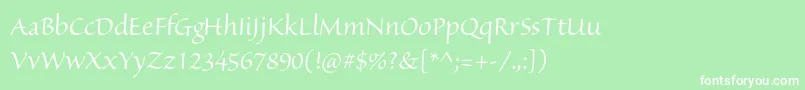 SanvitoproDisp Font – White Fonts on Green Background