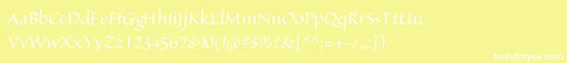 SanvitoproDisp Font – White Fonts on Yellow Background