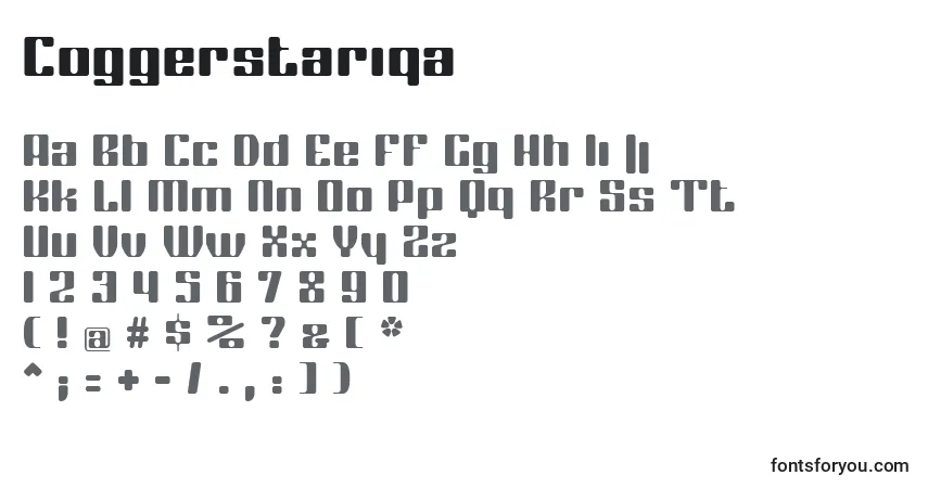 Czcionka Coggerstariqa – alfabet, cyfry, specjalne znaki