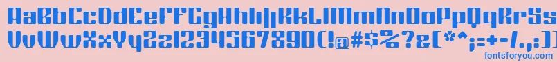 Coggerstariqa Font – Blue Fonts on Pink Background