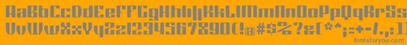 Coggerstariqa Font – Gray Fonts on Orange Background