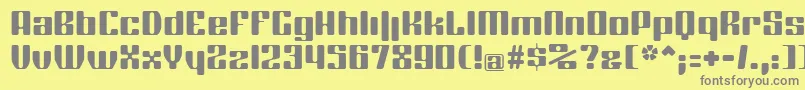 Coggerstariqa Font – Gray Fonts on Yellow Background