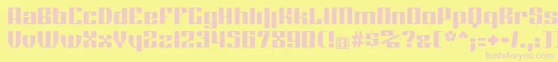 Coggerstariqa Font – Pink Fonts on Yellow Background