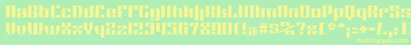 Coggerstariqa Font – Yellow Fonts on Green Background