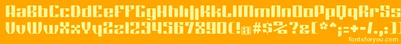 Coggerstariqa Font – Yellow Fonts on Orange Background