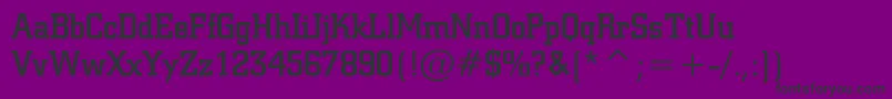 フォントGeo957Normal – 紫の背景に黒い文字