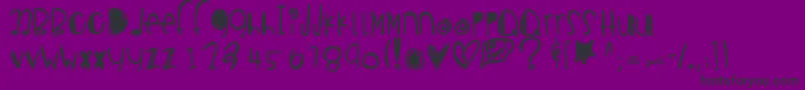 Шрифт Breakupseason – чёрные шрифты на фиолетовом фоне