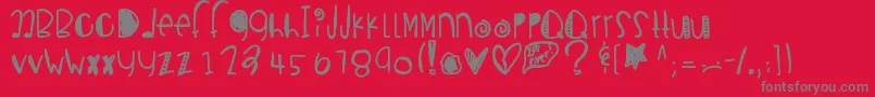 Breakupseason Font – Gray Fonts on Red Background