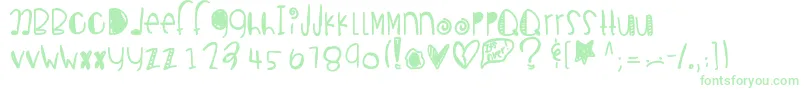 Czcionka Breakupseason – zielone czcionki