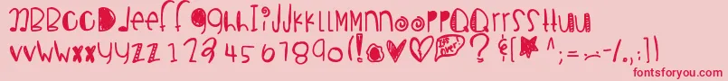 Breakupseason Font – Red Fonts on Pink Background