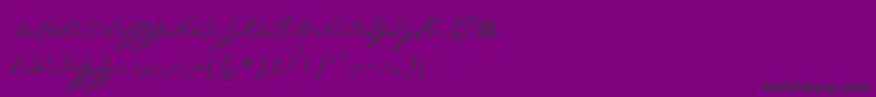 GeorgeGibson-Schriftart – Schwarze Schriften auf violettem Hintergrund