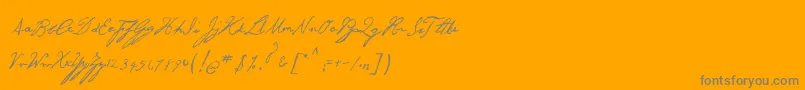 GeorgeGibson-Schriftart – Graue Schriften auf orangefarbenem Hintergrund