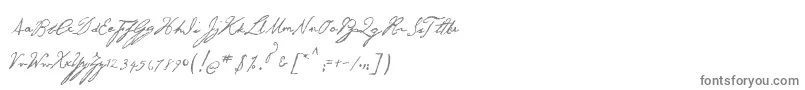 フォントGeorgeGibson – 白い背景に灰色の文字