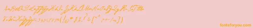 GeorgeGibson Font – Orange Fonts on Pink Background