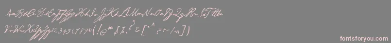 GeorgeGibson-Schriftart – Rosa Schriften auf grauem Hintergrund