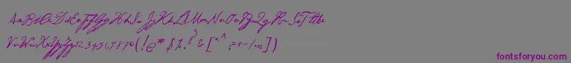 GeorgeGibson Font – Purple Fonts on Gray Background