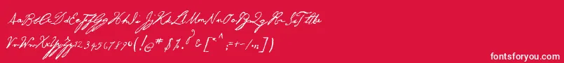 GeorgeGibson Font – White Fonts on Red Background
