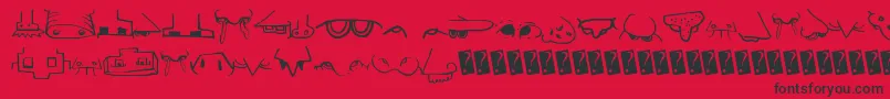 Creaturebuildernose Font – Black Fonts on Red Background