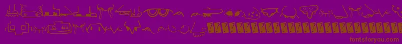 Creaturebuildernose Font – Brown Fonts on Purple Background