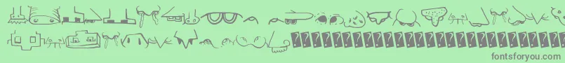 Czcionka Creaturebuildernose – szare czcionki na zielonym tle