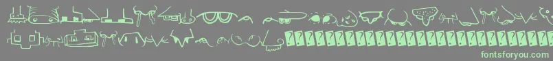 Creaturebuildernose Font – Green Fonts on Gray Background
