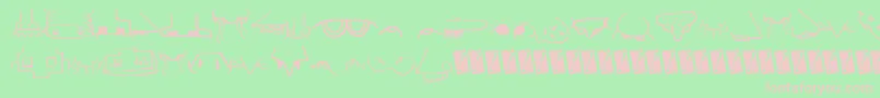 Creaturebuildernose Font – Pink Fonts on Green Background