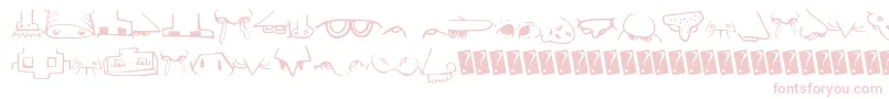 Creaturebuildernose Font – Pink Fonts on White Background