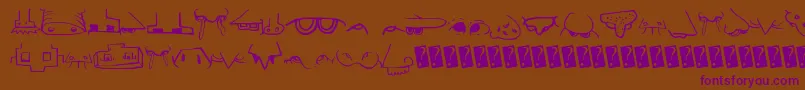 Creaturebuildernose Font – Purple Fonts on Brown Background