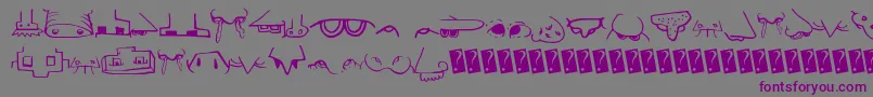 Creaturebuildernose Font – Purple Fonts on Gray Background