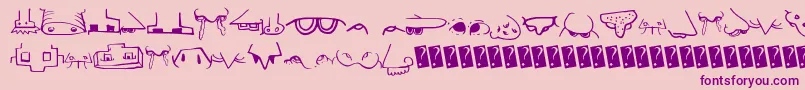 Creaturebuildernose Font – Purple Fonts on Pink Background
