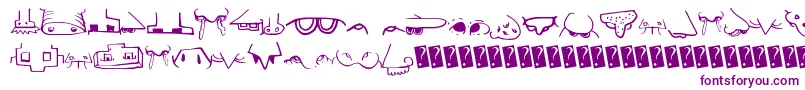 Czcionka Creaturebuildernose – fioletowe czcionki