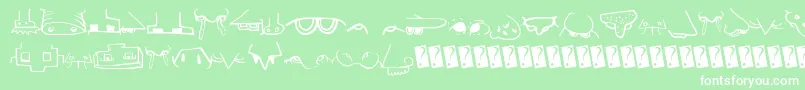 Creaturebuildernose Font – White Fonts on Green Background