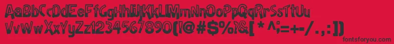 Badhhabit71Bold Font – Black Fonts on Red Background