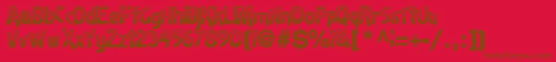 En savoir plus sur la police Badhhabit71Bold Police Badhhabit71Bold – polices brunes sur fond rouge