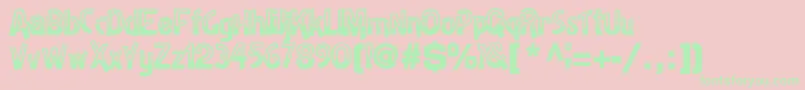 Badhhabit71Bold Font – Green Fonts on Pink Background