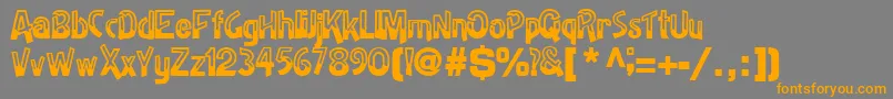 Badhhabit71Bold Font – Orange Fonts on Gray Background