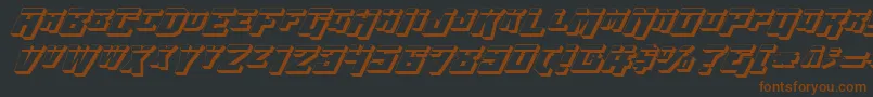 WhiskeyBravoVictorLaser3D Font – Brown Fonts on Black Background