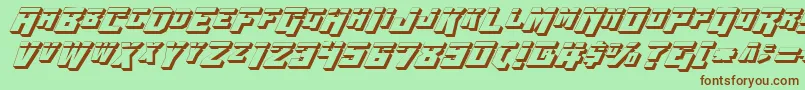 WhiskeyBravoVictorLaser3D Font – Brown Fonts on Green Background