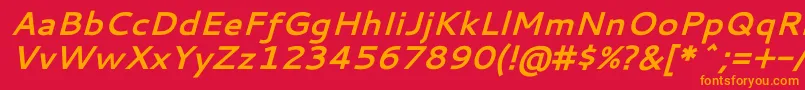 More about CantarellBoldOblique Font CantarellBoldOblique Font – Orange Fonts on Red Background