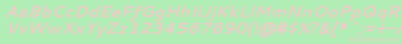 CantarellBoldOblique Font – Pink Fonts on Green Background