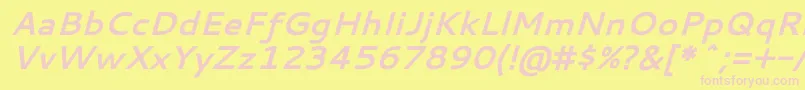 CantarellBoldOblique Font – Pink Fonts on Yellow Background