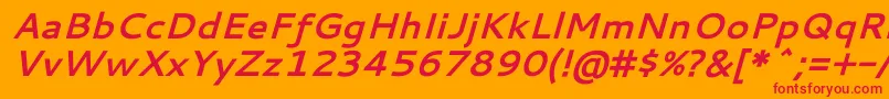 CantarellBoldOblique Font – Red Fonts on Orange Background