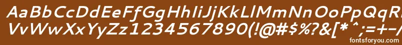 フォントCantarellBoldOblique – 茶色の背景に白い文字